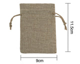 20 Pcs 9cm x 12cm Burlap Gift Bags for Parties - Brown