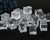 Fake Ice Cube 50 Pieces Clear Plastic Ice Cubes for Home Decorations