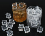 Fake Ice Cube 50 Pieces Clear Plastic Ice Cubes for Home Decorations