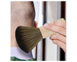 Neck Duster for Hair Cutting Soft Barber Neck Brush with Wooden Handle