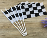 Racing Checkered Flags 12 Pieces Finish Line Flags for Race Car Party