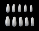 Ballerina Nail Tips 500 Pieces 10 Sizes Coffin Nails for DIY Nail Art