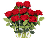 Artificial Flowers 10 Pieces Artificial Rose for Home Decoration - Red