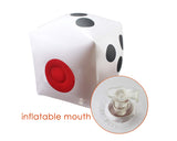 Inflatable Dices with Hand Balloon Pump 12 Inches Jumbo Blow up Dice