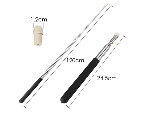 Telescopic Presentation Pointer 2Pcs Retractable Teacher Pointer