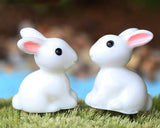 10 Pieces Rabbit Figurines for Garden, Party Decorations