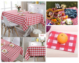 Checkered Tablecloths with Clips 54 x 108 Inch Table Covers