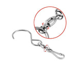 Swivel Hooks 10 Pieces Stainless Steel S Hook Clips for Hanging Wind Spinners