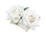 Rose Flower Hair Comb 2 Pieces Bridal Headpiece for Wedding