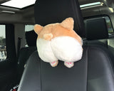 Car Neck Pillow Cute Corgi Butt Headrest Cotton Pillow