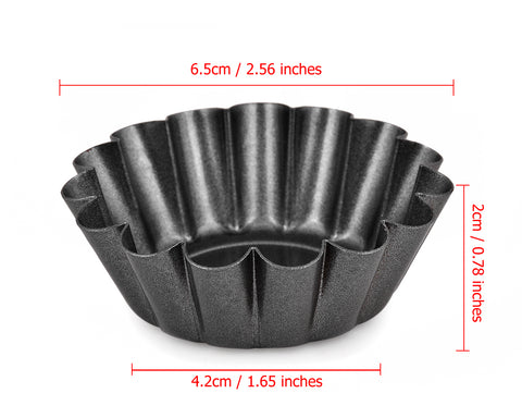 Non-Stick Mini Tart Pans Set of 12 Pieces