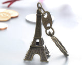 20 Pieces 2 Inches Metallic Eiffel Tower Keychain - Bronze