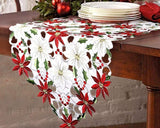 15 x 70 Inch Christmas Embroidered Table Runner