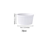 Porcelain Ramekin Bowls 6 Pieces Baking Cups for Desserts