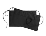 Waist Apron with 3 Pockets 24 x 12 Inches Waitress Server Apron - Black