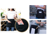 Waist Apron with 3 Pockets 24 x 12 Inches Waitress Server Apron - Black