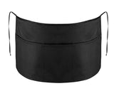 Waist Apron with 3 Pockets 24 x 12 Inches Waitress Server Apron - Black