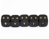 Skull Dice 5 Pieces 18mm Resin Dice - Black