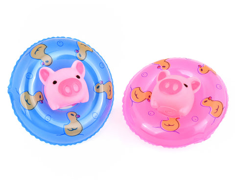 Rubber Bath Toy Set of 20 Mini Swimming Rings and Baby Pigs