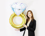 Diamond Ring Foil Balloons 4 Pieces Floating Party Balloons