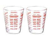 Shot Glass 2 Pieces 30ml Scaled Measuring Cups for Liquid