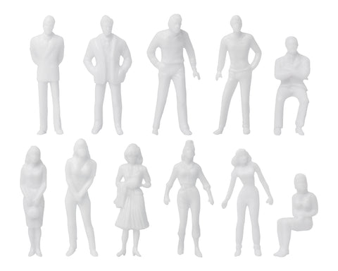 Unpainted Figures 1:50 Scale 100 Pieces Assorted Poses Miniature People