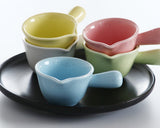 Porcelain Dipping Bowls with Handles 5 Pieces 3.38 Oz Soy Sauce Dishes