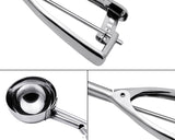 Cookie Scoop Set of 3 Stainless Steel Ice Cream Scoop with Trigger