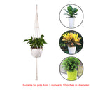 Macrame Plant Hangers Set of 4 Wall Hanging Planters with Plant Hooks