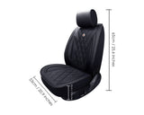 Car Seat Covers Full Set PU Leather Auto Seat Cushions - Black