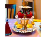 Round Cardboard cake Stand and 2 Pcs 3-Tier Cardboard Cupcake holders