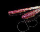 Graphite Swarovski Crystallized Long Ball Pen - Pink