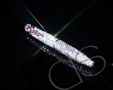 Graphite Swarovski Studded Mid-Size Ball Pen - Purple