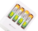 GP NiMH 950 mAh AAA Rechargeable Batteries with Free USB Charger