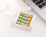 GP NiMH 950 mAh AAA Rechargeable Batteries with Free USB Charger