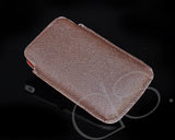 Lofty Series iPhone 4 and 4S Soft Pouch Case - Brown Pink
