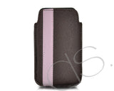 Lofty Series iPhone 4 and 4S Soft Pouch Case - Brown Pink