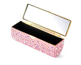 Scatter Bling Swarovski Crystal Lipstick Case With Mirror - Pink