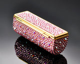 Scatter Bling Swarovski Crystal Lipstick Case With Mirror - Pink