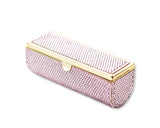 Classic Bling Swarovski Crystal Lipstick Case With Mirror – Pink