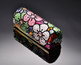 Sweet Bonquet Swarovski Crystal Lipstick Case With Mirror - Black