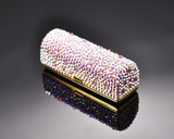 Scatter Bling Swarovski Crystal Lipstick Case With Mirror - White