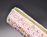 Scatter Bling Swarovski Crystal Lipstick Case With Mirror - White