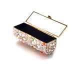 Petal Drops Bling Swarovski Crystal Lipstick Case With Mirror