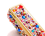 Colorato Bling Swarovski Crystal Lipstick Case With Mirror