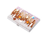 Symphony Bling Swarovski Crystal Business Card Holder Case - Brown