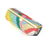 Rainbow Bling Swarovski Crystal Lipstick Case With Mirror