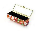 Sweet Bonquet Swarovski Crystal Lipstick Case With Mirror - Red