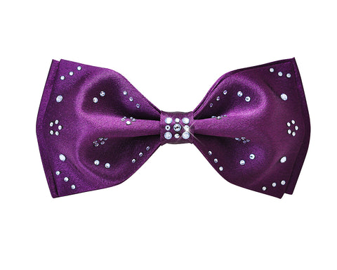 Men's Wedding Bow Tie with Dazzling Swarovski Crystal - Purple