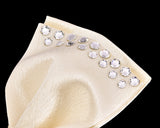 Men's Wedding Bow Tie with Dazzling Swarovski Crystal - White